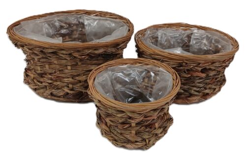 Cestas con nylon,set/3